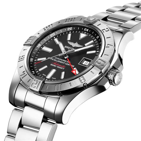 breitling avenger ii gmt black dial|breitling avenger gmt review.